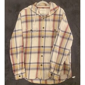Aeropostale Flannel Hoodie Shirt (Men's size L) Casual Button Down